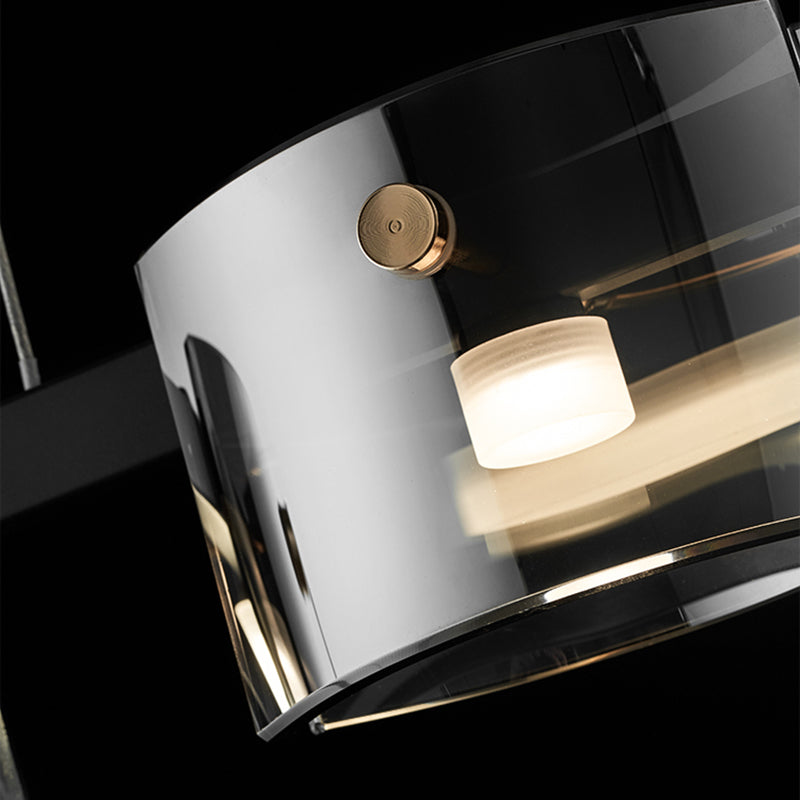 Lámpara de iluminación lineal de lámpara de araña colgante moderna luz colgante en negro