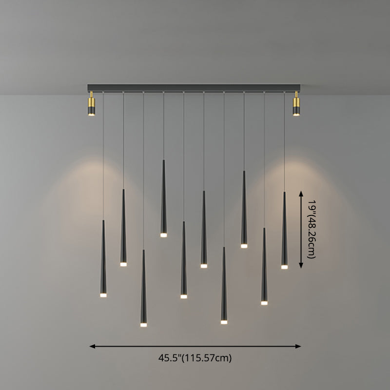 Metallminimalismus Deckenlampe 1-Licht-LED-Anhänger-Beleuchtungsanlage für Esszimmer