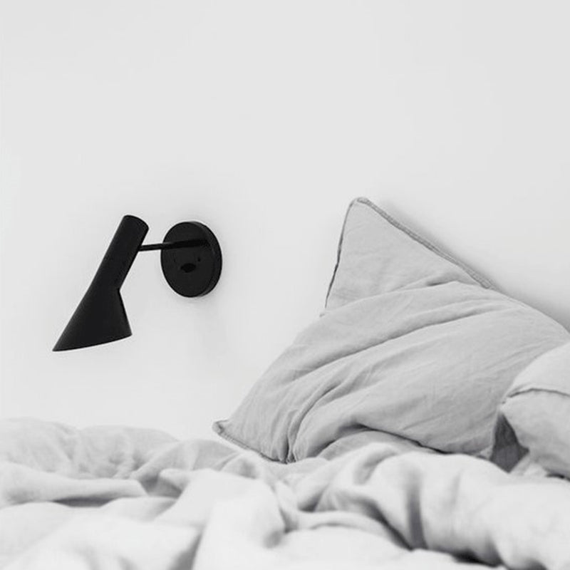 Modern de estilos Flare Dismonce Lights Ideas de iluminación de pared de aluminio de 1 luces en blanco y negro