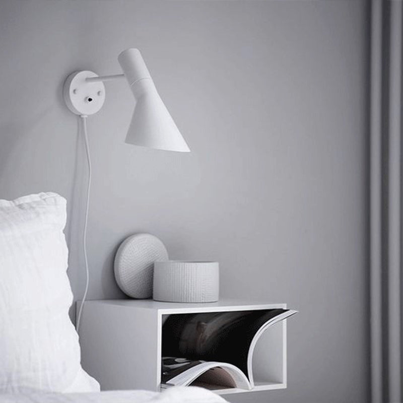 Modern de estilos Flare Dismonce Lights Ideas de iluminación de pared de aluminio de 1 luces en blanco y negro