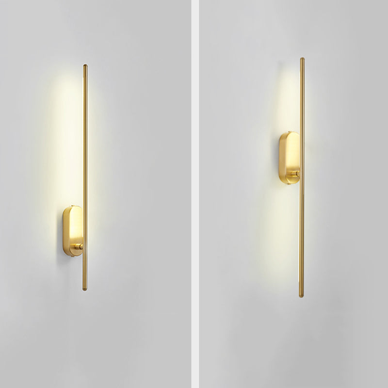 Moderne, prägnante Innenleitwandlampe Kupfer linearer Wandleuchten mit Acrylschatten