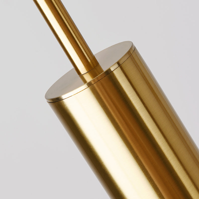 Lampe suspendue à LED cylindroïde en aluminium dans la simplicité moderne pendentif acrylique pour les espaces intérieurs