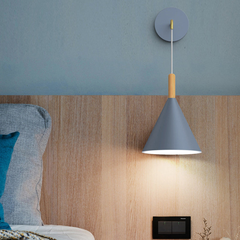 1-Light Modern Nordic Wall Lights Metal Wall Mounted Lamps for Bedroom