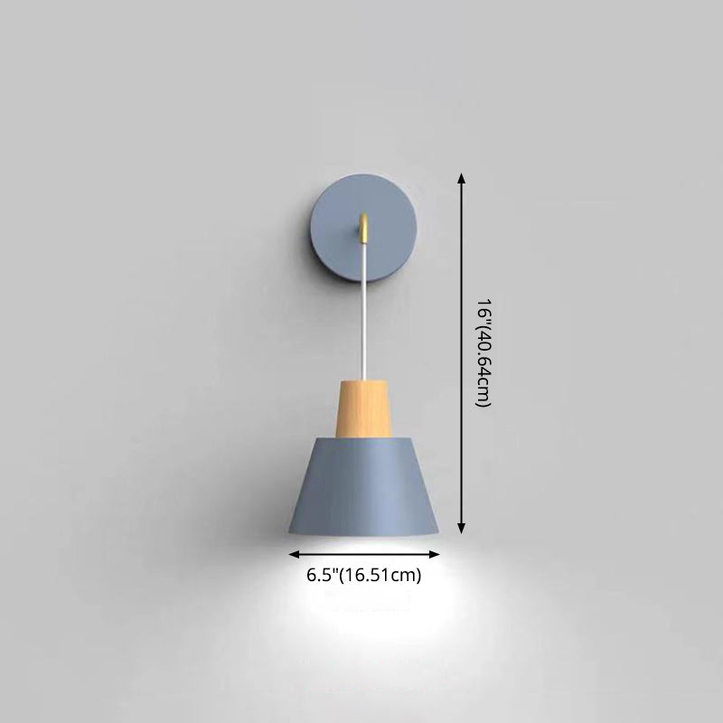 1-Light Modern Nordic Wall Lights Metal Wall Mounted Lamps for Bedroom