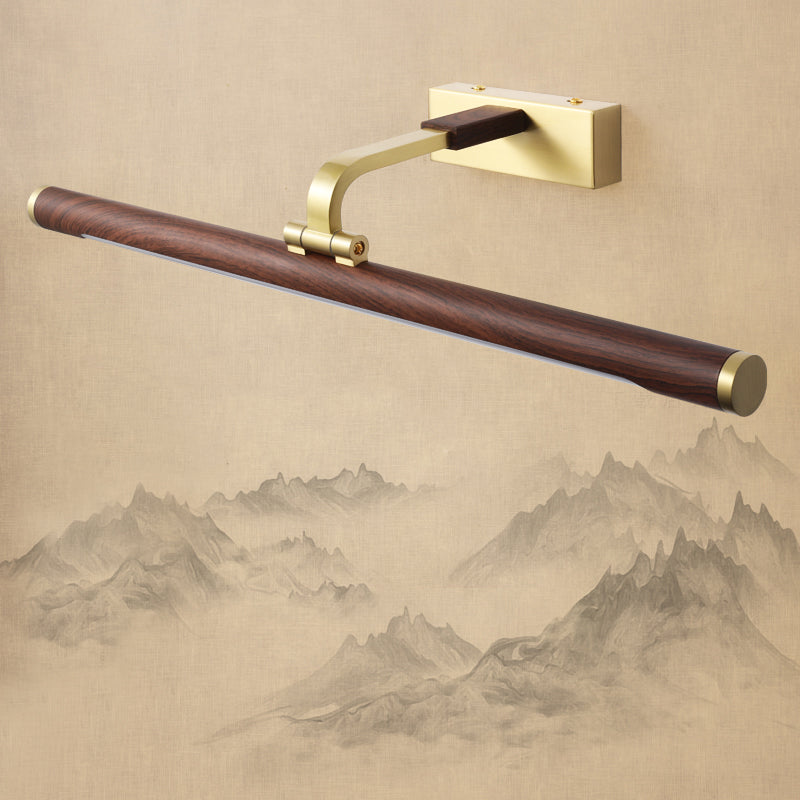 Mount mural linéaire moderne LAMPE MUR MUR-LUMIÈRE DE BOIS 1 LIGHT pour la salle de bain