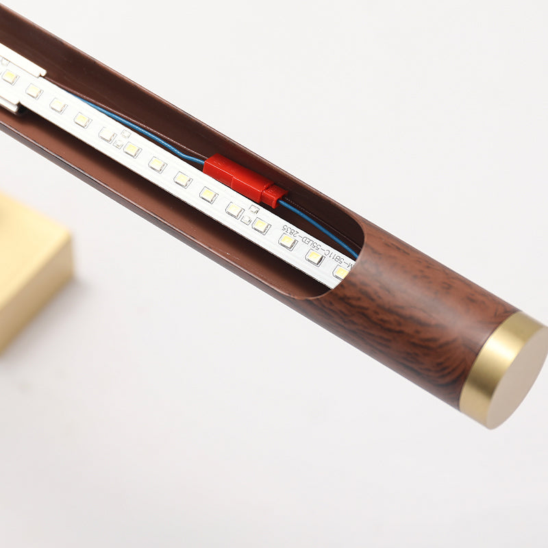 Mount mural linéaire moderne LAMPE MUR MUR-LUMIÈRE DE BOIS 1 LIGHT pour la salle de bain