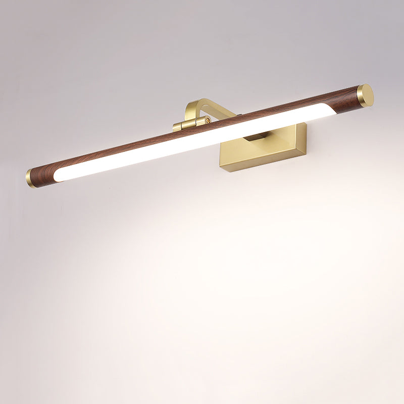 Mount mural linéaire moderne LAMPE MUR MUR-LUMIÈRE DE BOIS 1 LIGHT pour la salle de bain