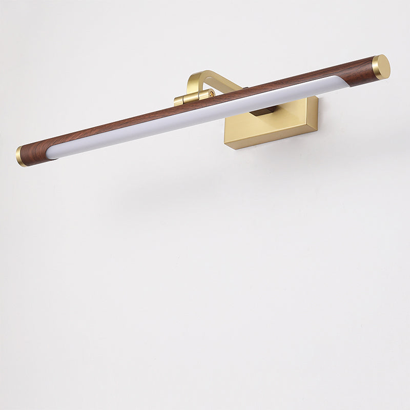 Mount mural linéaire moderne LAMPE MUR MUR-LUMIÈRE DE BOIS 1 LIGHT pour la salle de bain