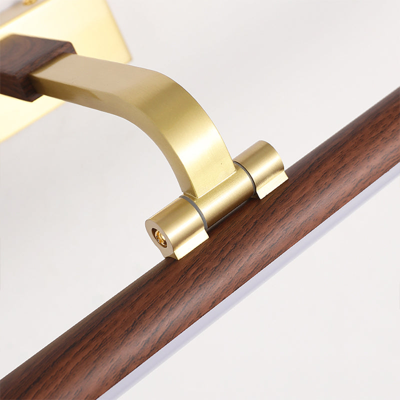 Mount mural linéaire moderne LAMPE MUR MUR-LUMIÈRE DE BOIS 1 LIGHT pour la salle de bain