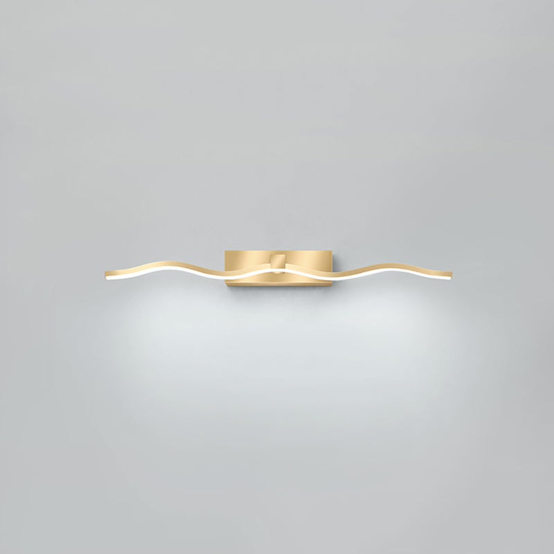 Linear Metal Vanity Wall Mount Lamp 1-Light Contemporary Wall Lighting Fixture