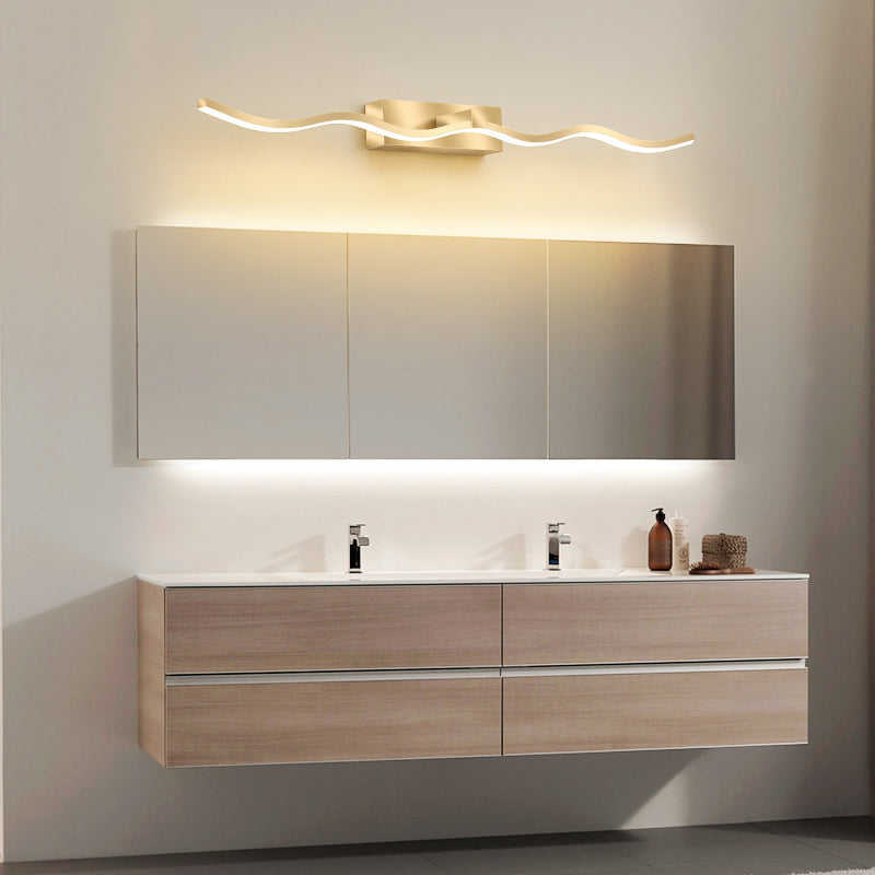 Linear Metal Vanity Wall Mount Lamp 1-Light Contemporary Wall Lighting Fixture