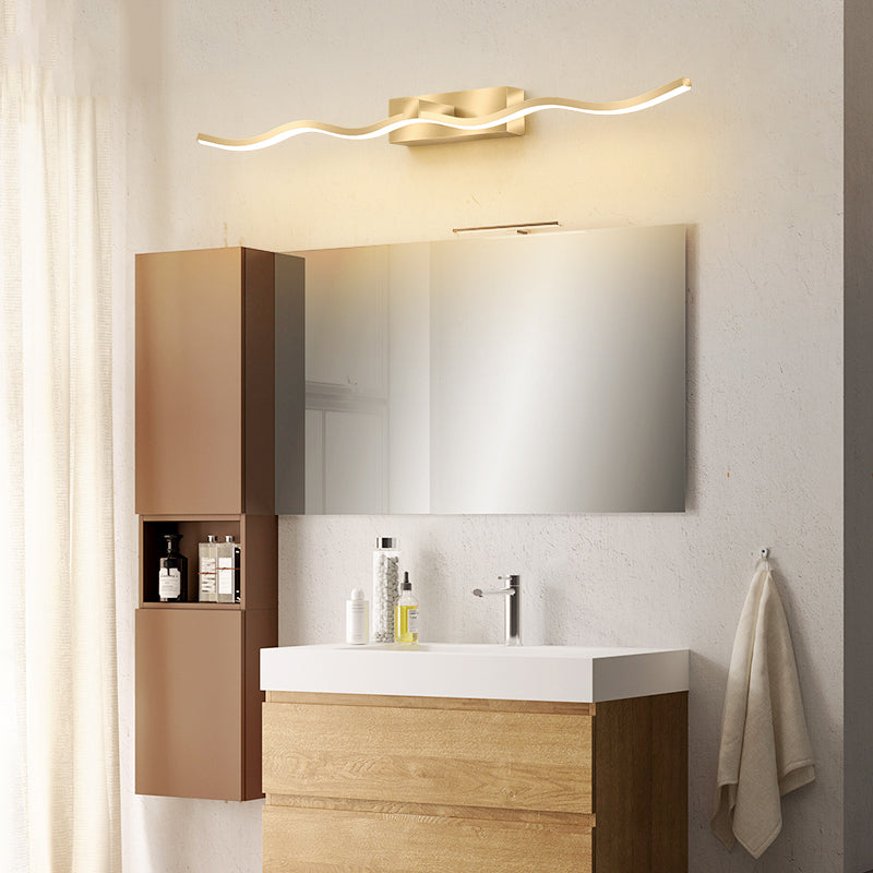 Linear Metal Vanity Wall Mount Lamp 1-Light Contemporary Wall Lighting Fixture