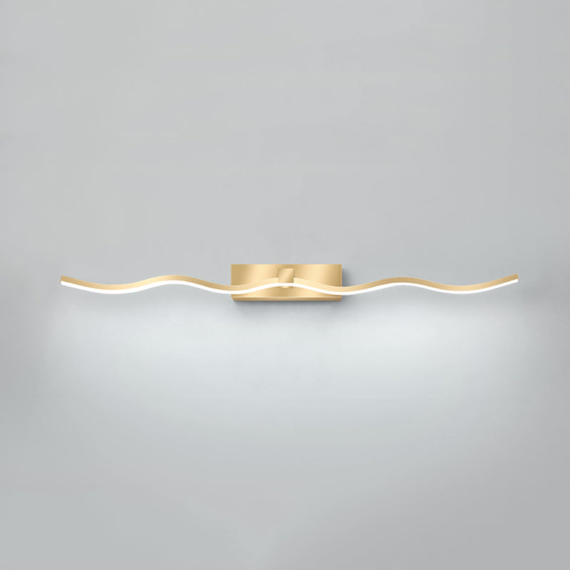 Vanité de vanité en métal linéaire lampe d'éclairage mural contemporain à 1 lumière