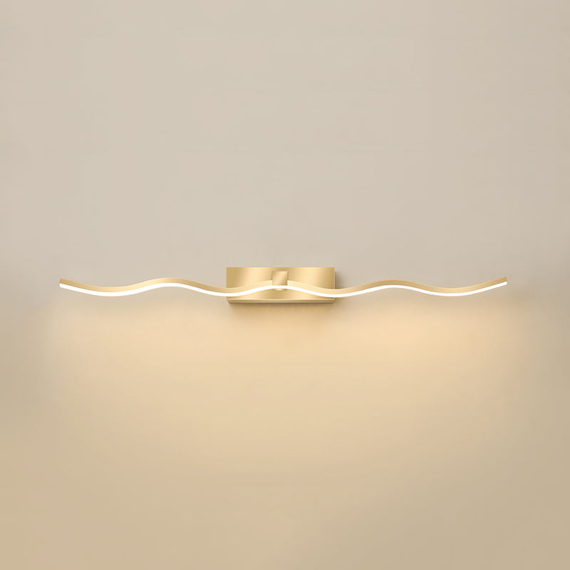 Linear Metal Vanity Wall Mount Lamp 1-Light Contemporary Wall Lighting Fixture