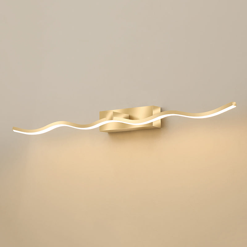 Vanité de vanité en métal linéaire lampe d'éclairage mural contemporain à 1 lumière