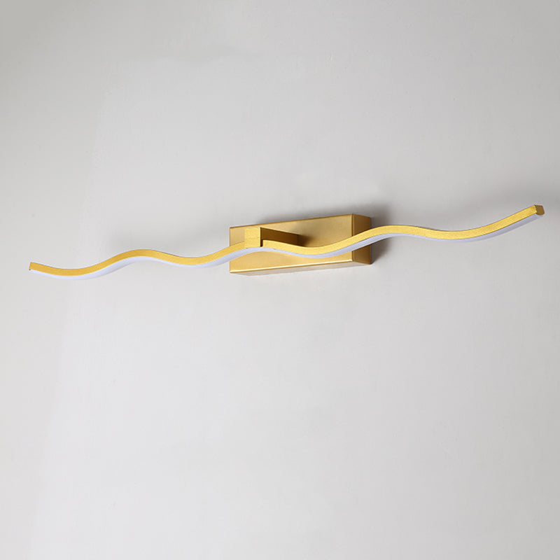 Linear Metal Vanity Wall Mount Lamp 1-Light Contemporary Wall Lighting Fixture