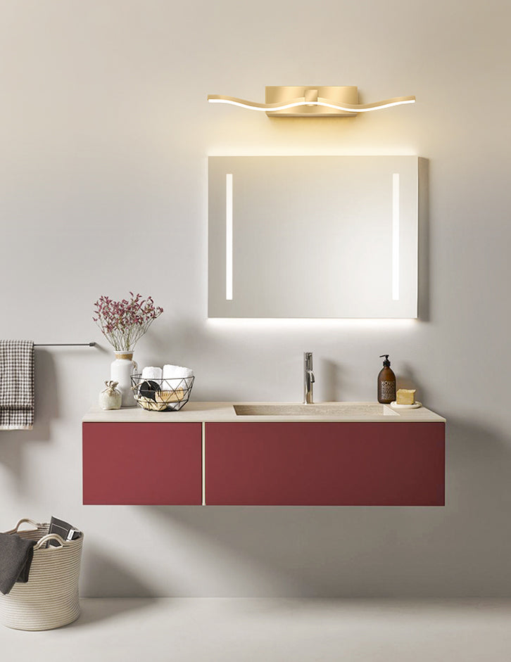 Linear Metal Vanity Wall Mount Lamp 1-Light Contemporary Wall Lighting Fixture