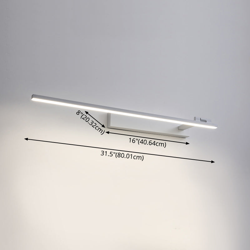 Linear Acrylic 1-Light Vanity Wall Sconce Minimalism Wall Mounted Lamp for Bathroom