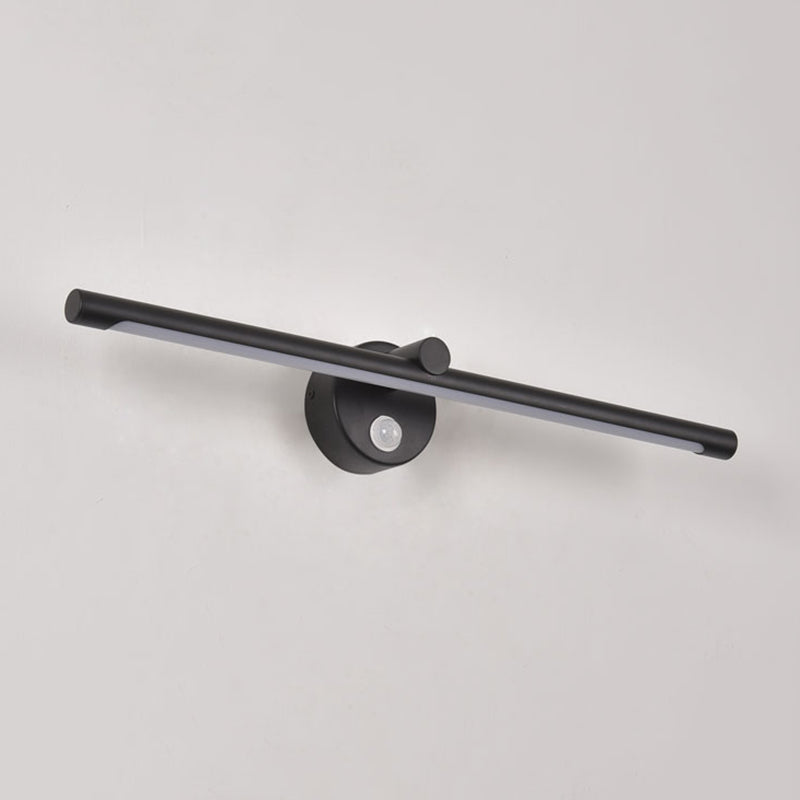 Schwarzes Acryl moderne Wandleuchten 1-Licht linearer Wandmontage Beleuchtung für Badezimmer