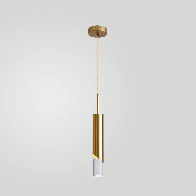 Électroplaque LED PRENDANT LED ALUMINUM Dans un style créatif moderne de style cylindroid en acrylique lampe