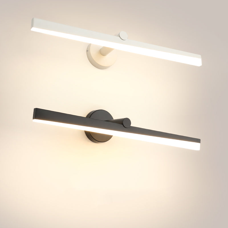 Minimalismo a 1 luce a parete a parete a parete melanza di luce a parete lineare per bagno
