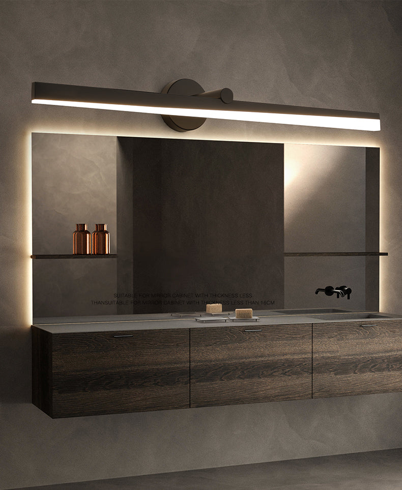 Minimalismo a 1 luce a parete a parete a parete melanza di luce a parete lineare per bagno