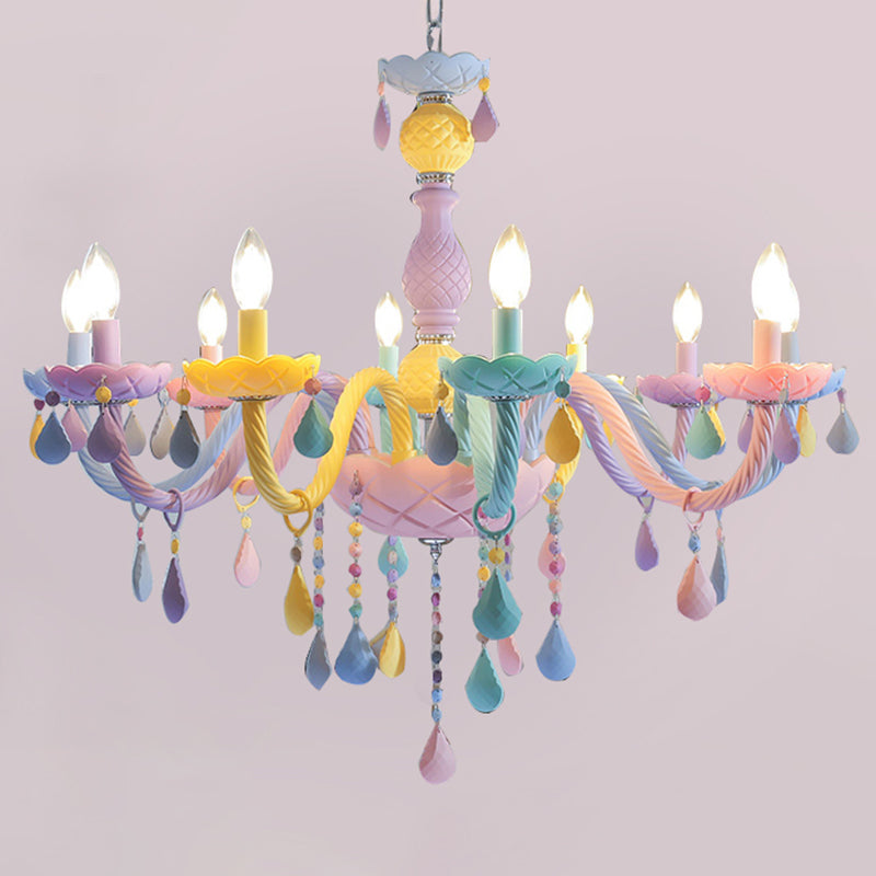 Luces colgantes de color multicolor de techo de metal moderno para la habitación de los niños