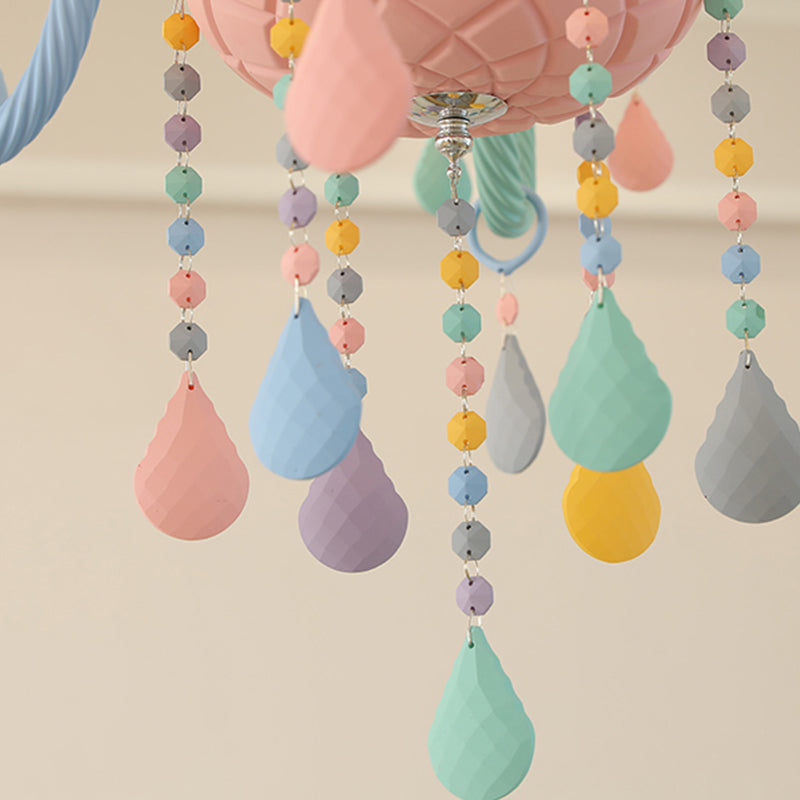 Luces colgantes de color multicolor de techo de metal moderno para la habitación de los niños