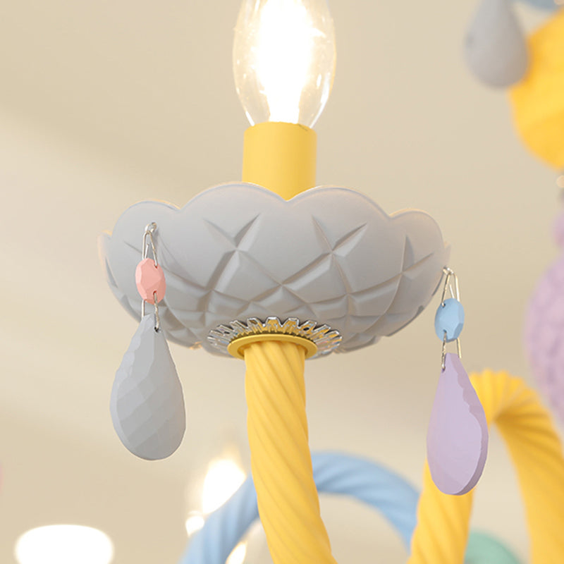 Luces colgantes de color multicolor de techo de metal moderno para la habitación de los niños