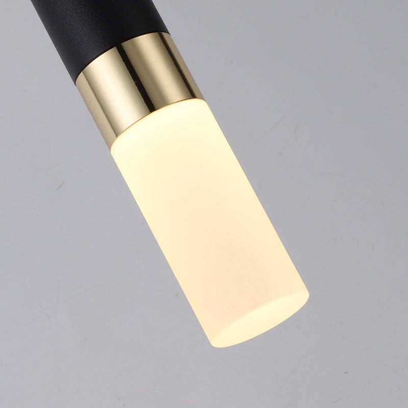 Luce cilindrica a led cilindrica luce nella moderna semplicità in alluminio lampada sospesa con ombra acrilica