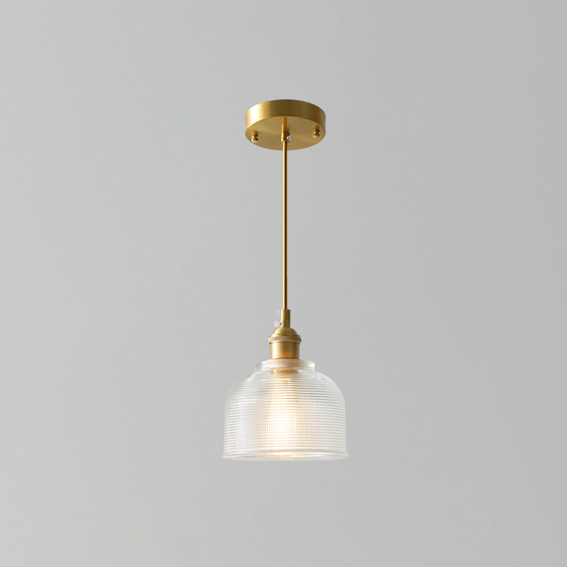 Kit di luce sospesa industriale in vetro trasparente a 1 luci a 1 lutto Luce per sala da pranzo