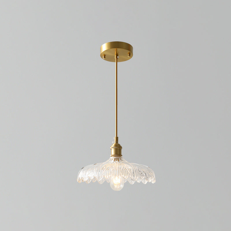 Kit di luce sospesa industriale in vetro trasparente a 1 luci a 1 lutto Luce per sala da pranzo