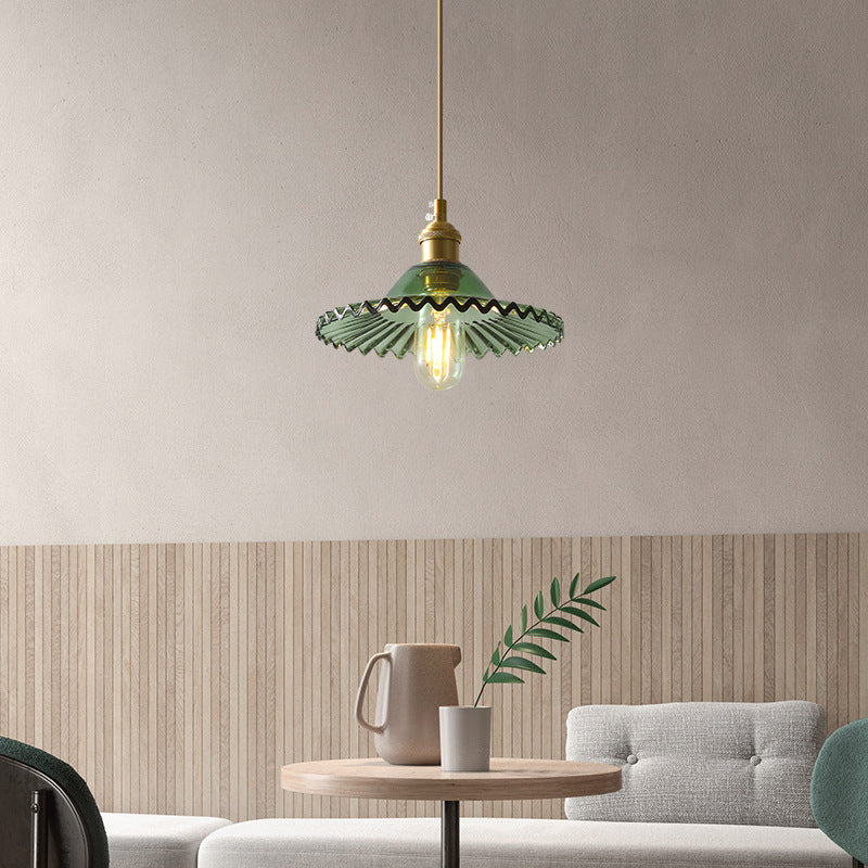 Kit di luce sospesa industriale in vetro trasparente a 1 luci a 1 lutto Luce per sala da pranzo