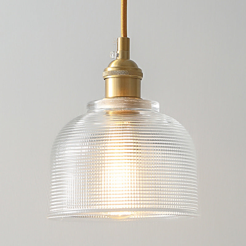 Kit di luce sospesa industriale in vetro trasparente a 1 luci a 1 lutto Luce per sala da pranzo