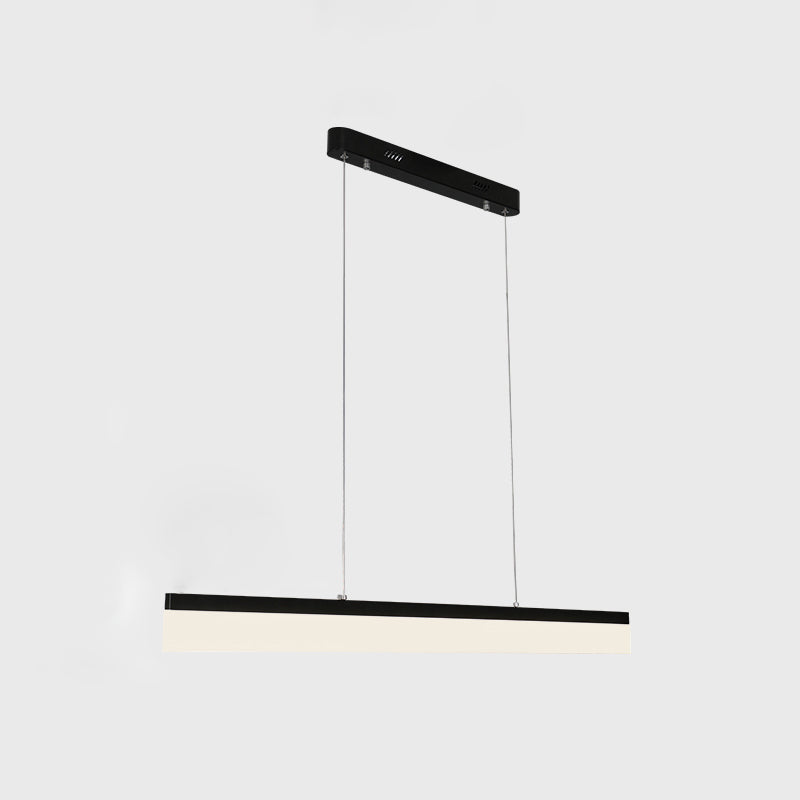Black Metal suspendu suspension des lampes suspendues linéaires modernes pour le bureau