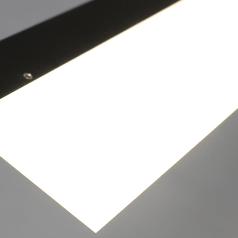 Black Metal suspendu suspension des lampes suspendues linéaires modernes pour le bureau