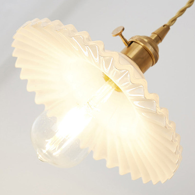 Kit de luz colgante industrial de 1 luces de vidrio suspendido de iluminación para comedor para comedor
