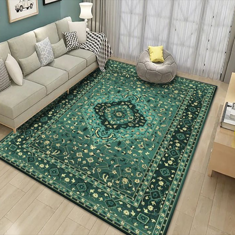 Rotmedaillon Teppich Polyester Vintage Indoor Teppich Nicht-Split-Gebiet Teppich für Wohnkultur