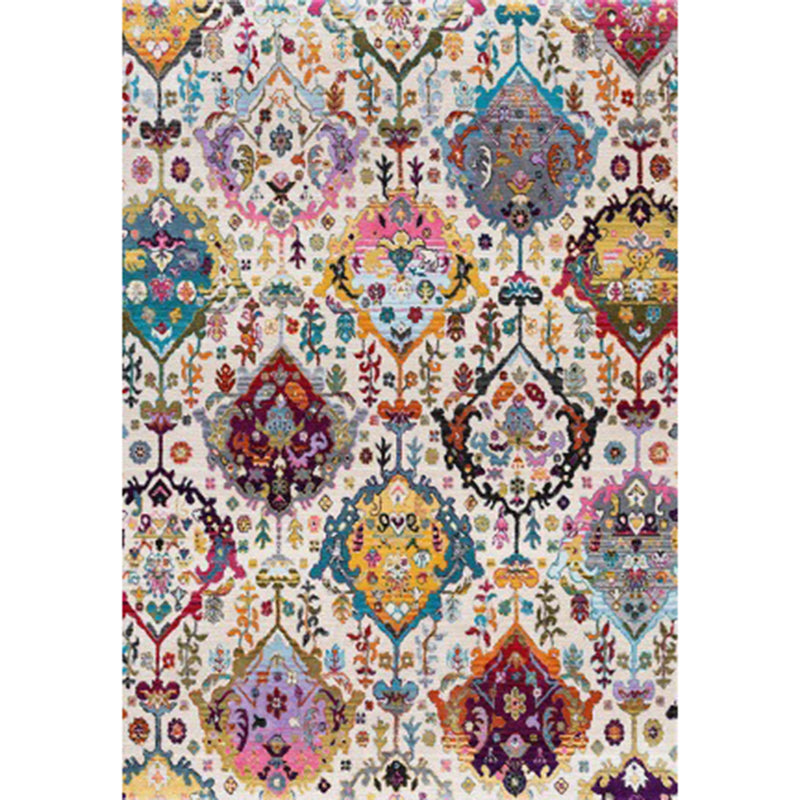 Blue Americana Pattern Carpet Polyester Bohemian Area Rug Anti-Slip Washable Rug for Bedroom