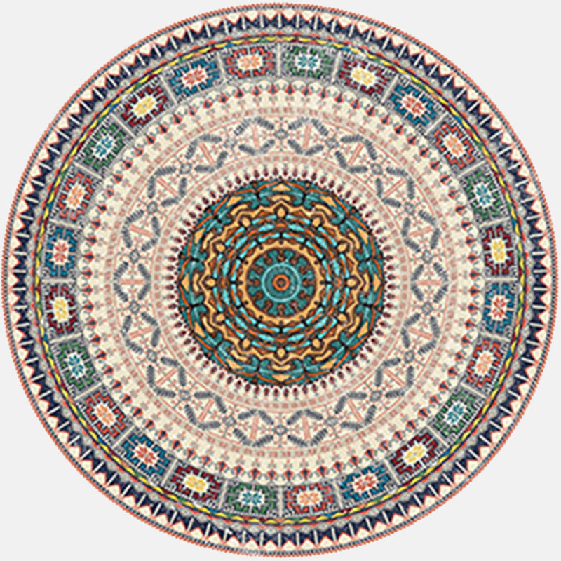 Ausgefallener Marokko -Gebiet Teppich Beige Stammesmuster Teppich Färbung resistenter Innenteppich für Wohnkultur