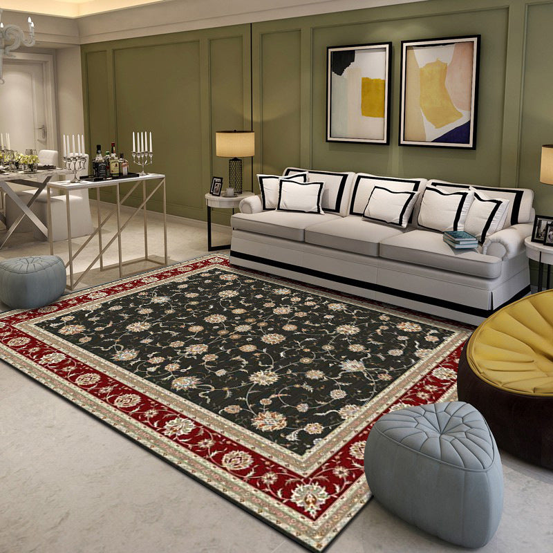 Tapis d'intérieur en polyester Blue Vintage Carpet Medallion