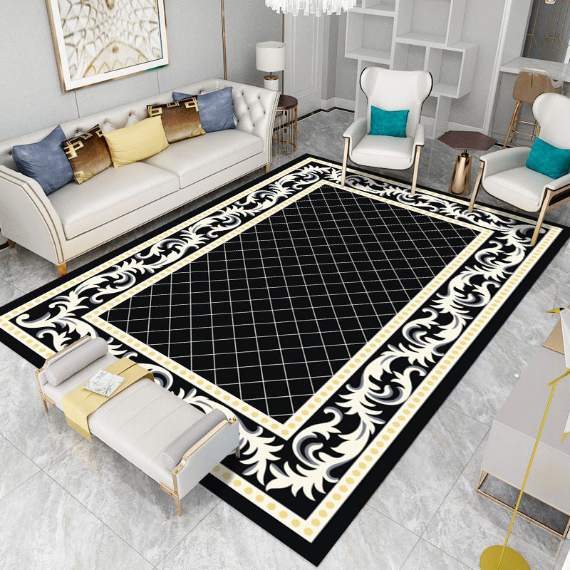 Tapis d'intérieur en polyester Blue Vintage Carpet Medallion