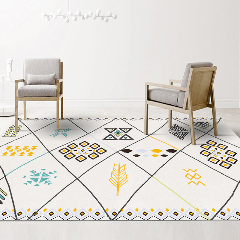 Bohemian Graphic Print Raping Polyester Tapis d'intérieur Tapis de support sans glissement pour le salon