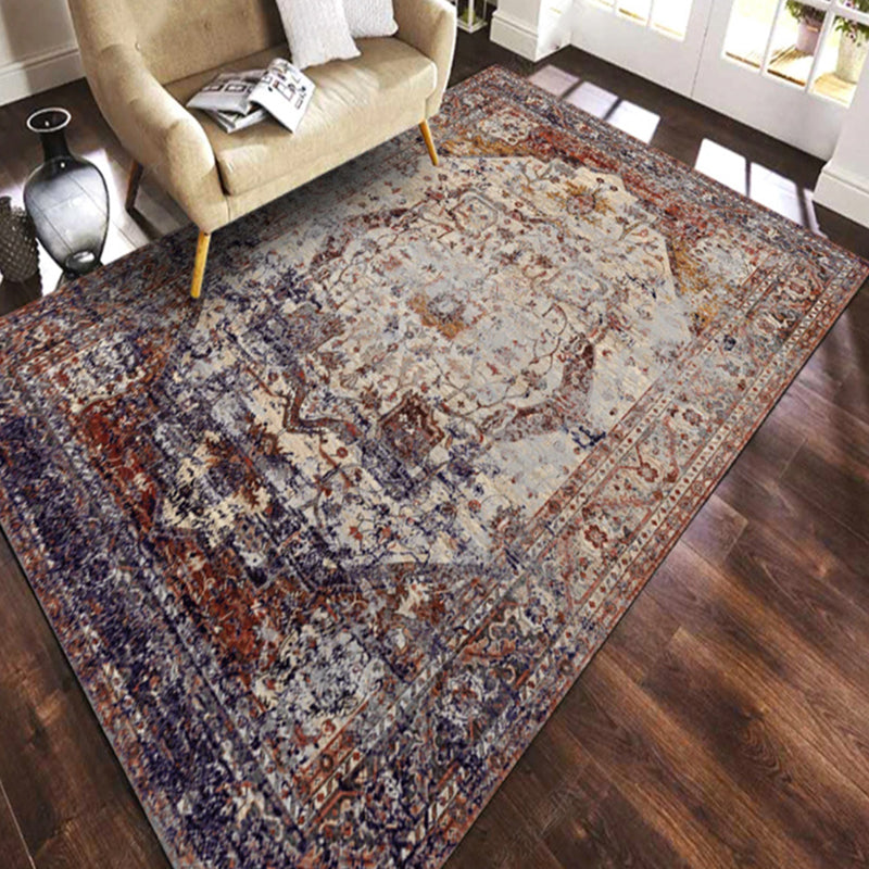 Graumedaillon Innenteppich Polyester Vintage -Fläche Teppichwaschmaschine für Innenraum