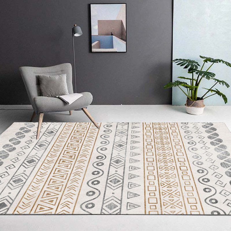 Boho-Chic Harlequin Print Carpet Polyester Indoor Carpet Non-Slip Backing Rug for Living Room