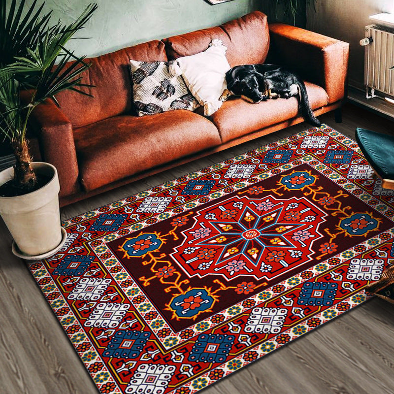 Room Red Room Carpet Bohemian Americana Pattern tapis Polyester Area Area Rapier