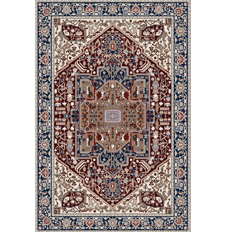 Klassischer Stammesdruckteppich Polyester Innenteppich nicht rutschfest