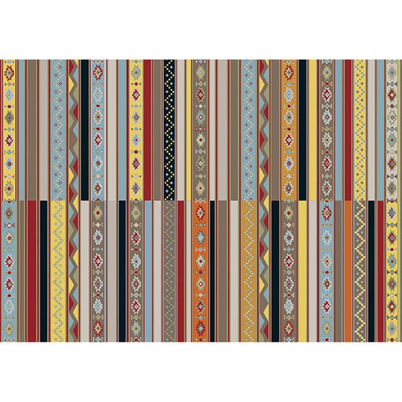 Boho-Chic Couleur mélangée Tapis de décoration de la maison Home Area Polyester avec tapis de support sans glissement