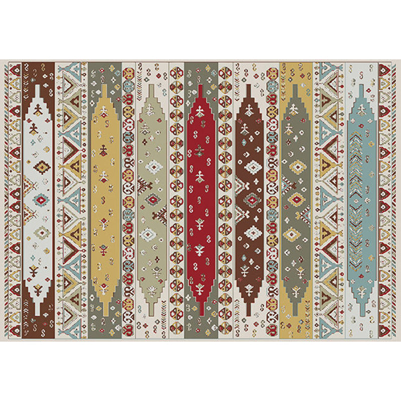 Boho-Chic Couleur mélangée Tapis de décoration de la maison Home Area Polyester avec tapis de support sans glissement