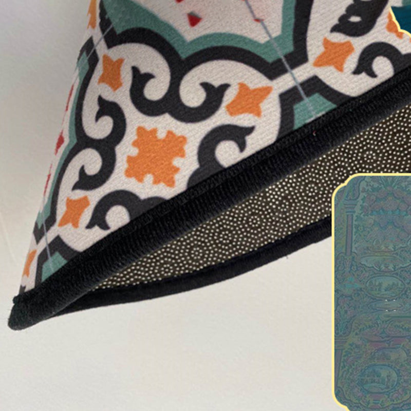 Midden-eeuwse woonkamer tapijt nostalgie bloemenprint tapijten Polyester antislip rugtapijt tapijt